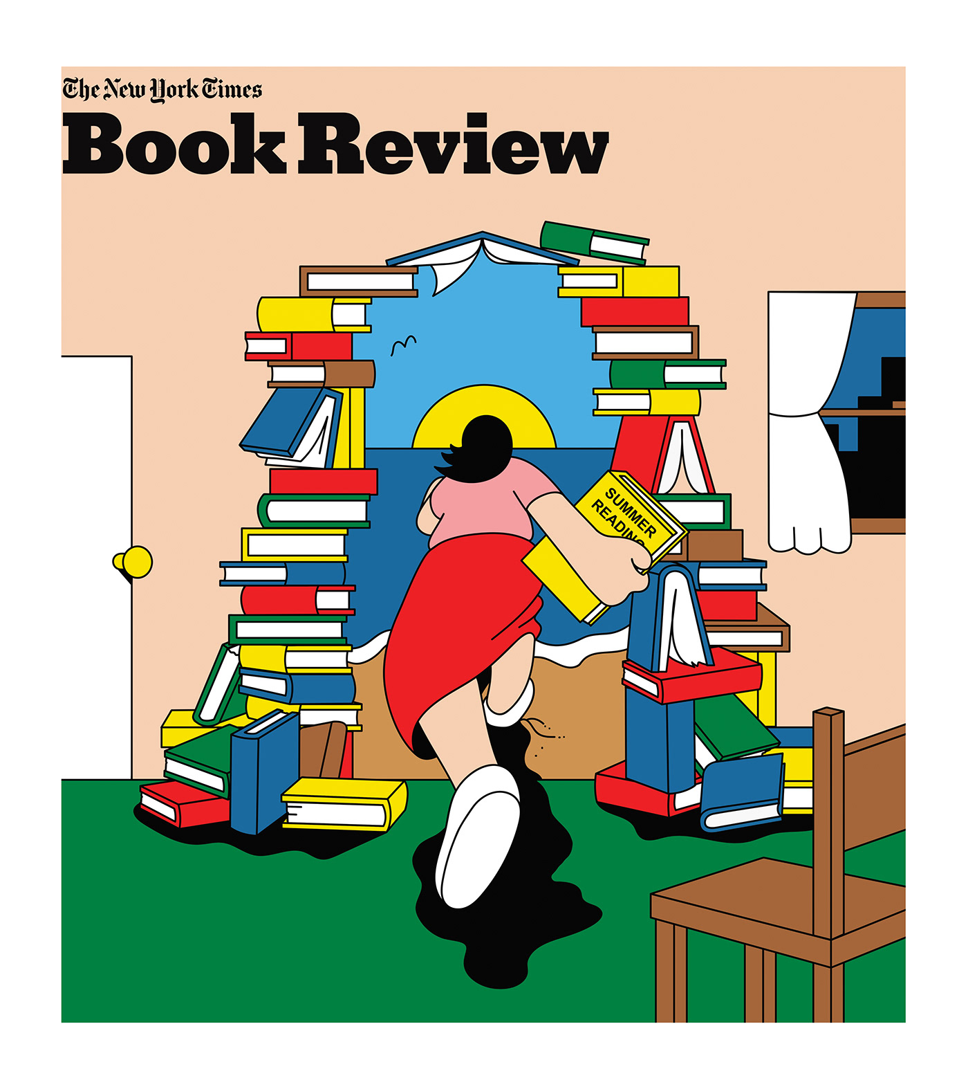 animation  book review Editorial Illustration ILLUSTRATION  Summer Reading the new york times