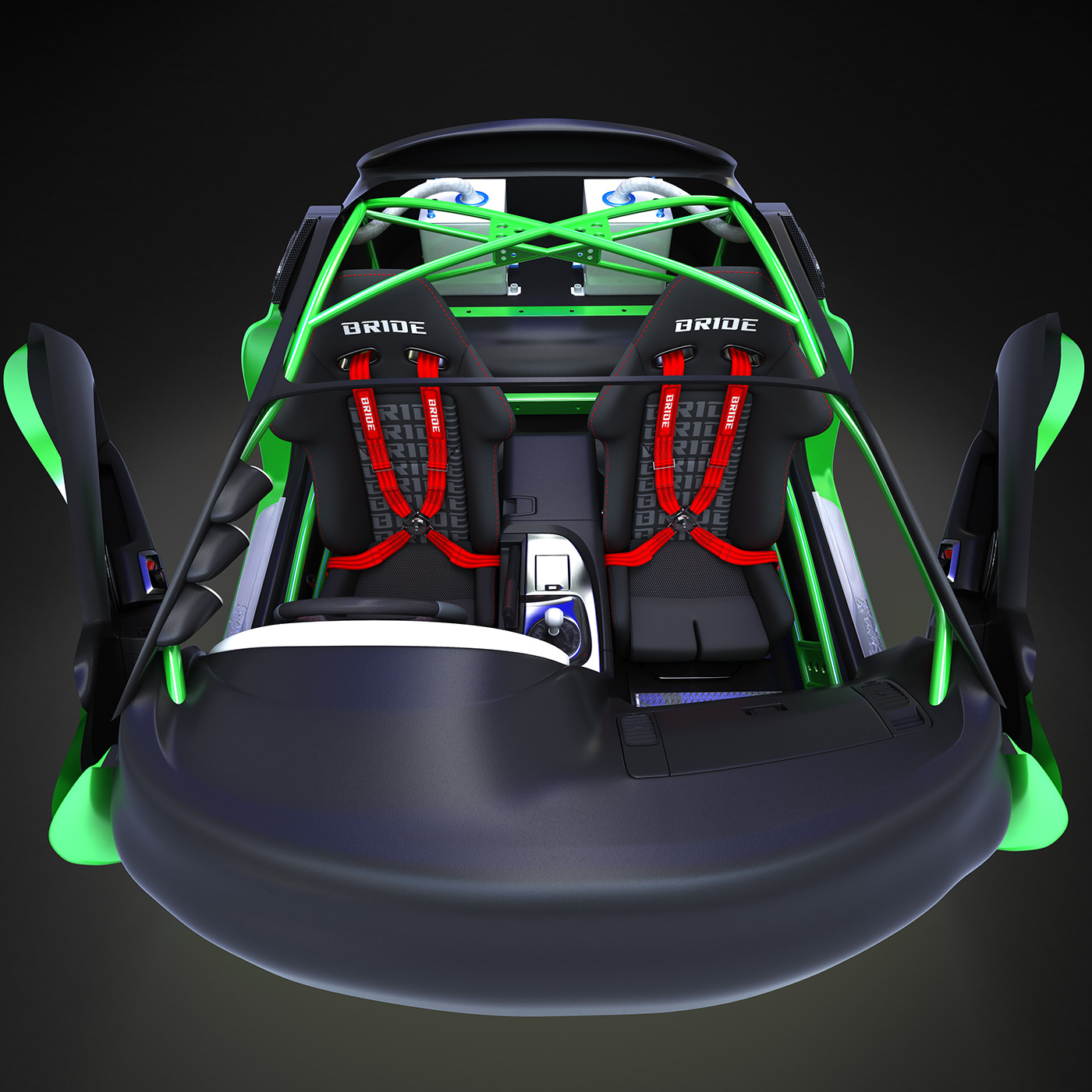 car Vehicle 3D design Interior Render Racing NASCAR supra rz