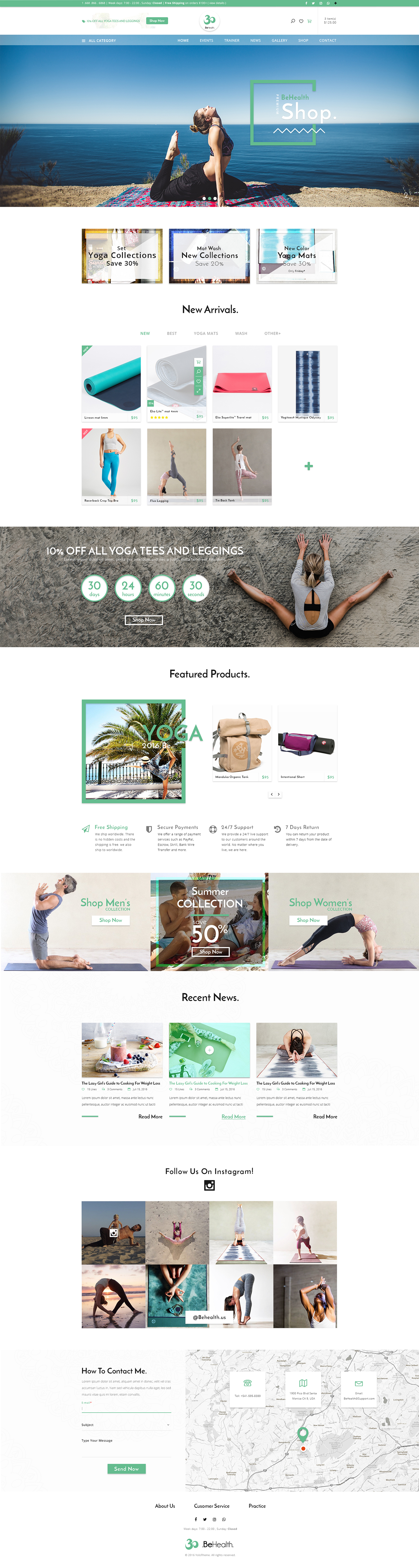 yoga center health center beauty center wordpress theme Multi-Concepts graphic design 