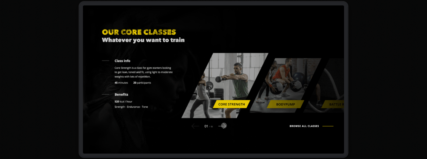 gym fitness Web Design  UI ux ostellar interactive design Responsive Urban typography  