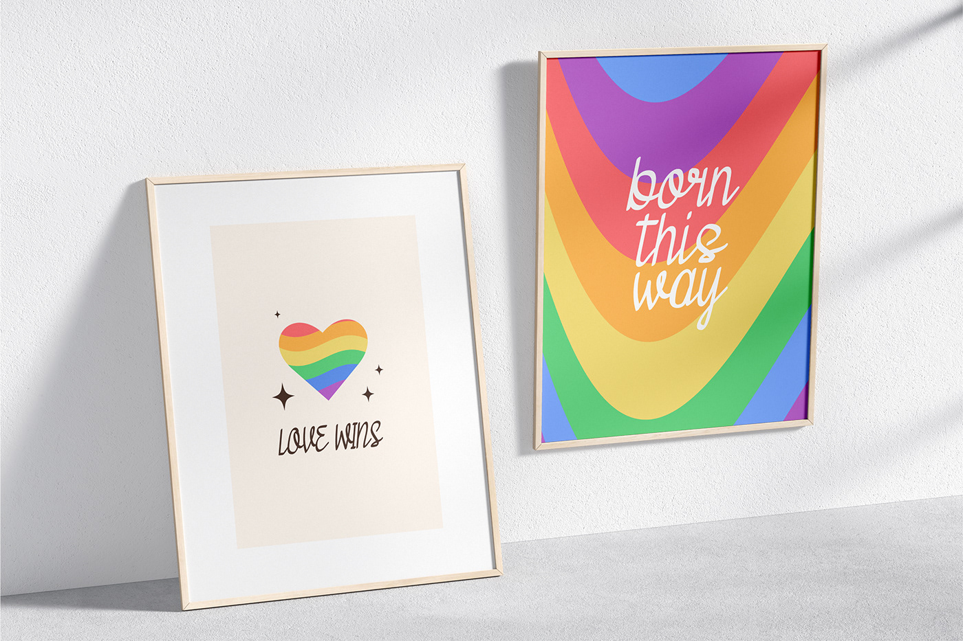 LGBTQ Retro groovy pride queer Love vintage pattern stickers gay
