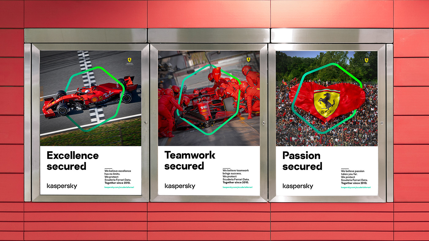 anniversary campaign FERRARI Kaspersky Scuderia Ferrari social media TV Commercial Website cybersecurity Formula 1 sponsor