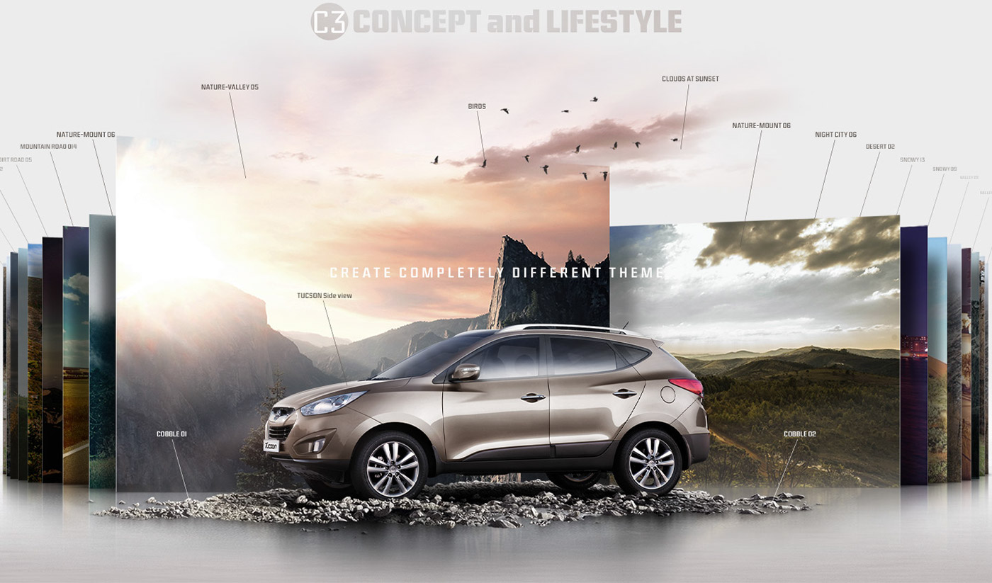 worldwide showroom ux/ui design guide Image Retouching Case Study Webdesign product Hyundai Motor Vehicle Inforgraphic