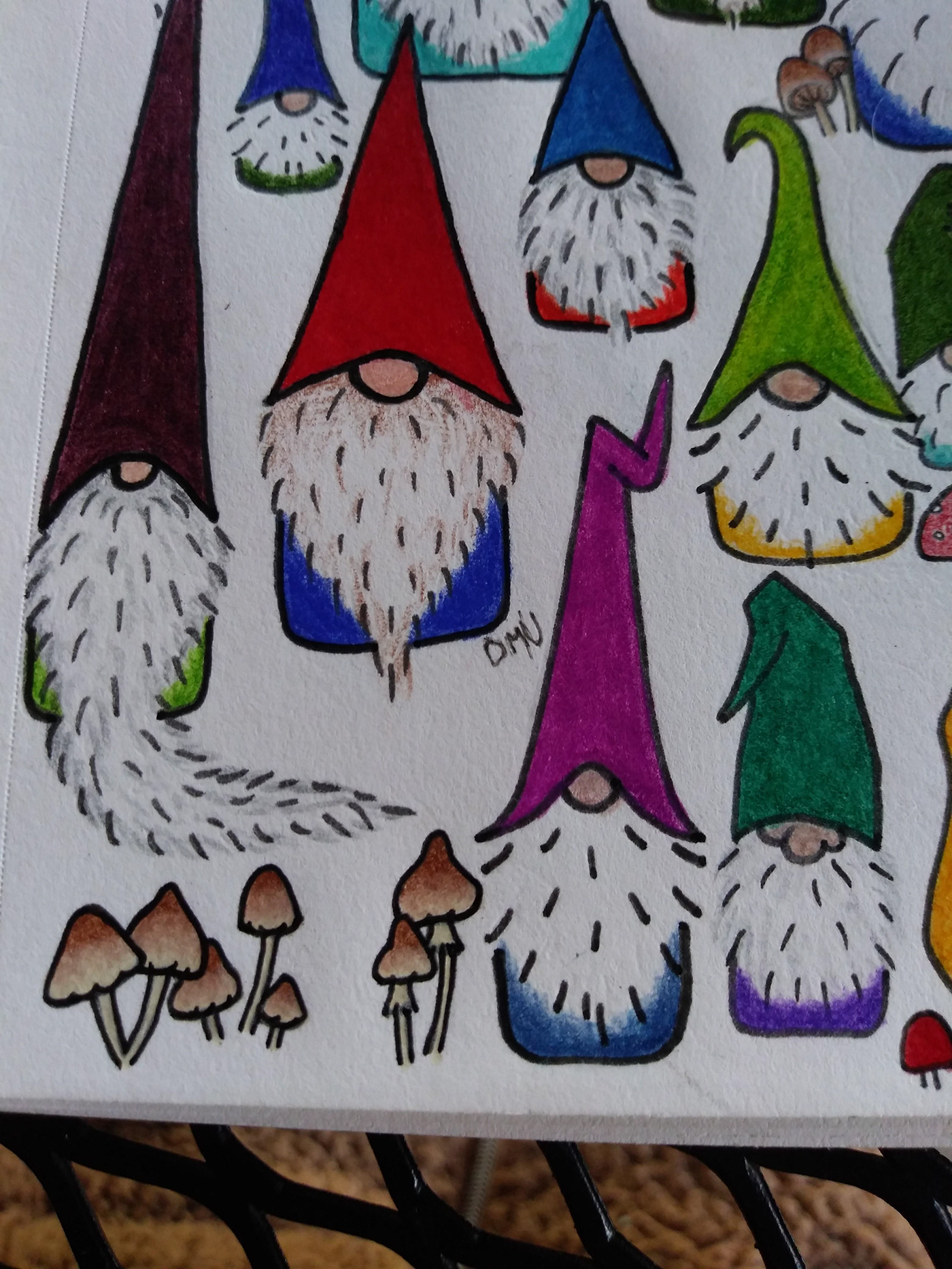 gnomes prismacolorpencils fabercastellpittartistpen scandinaviangnomes