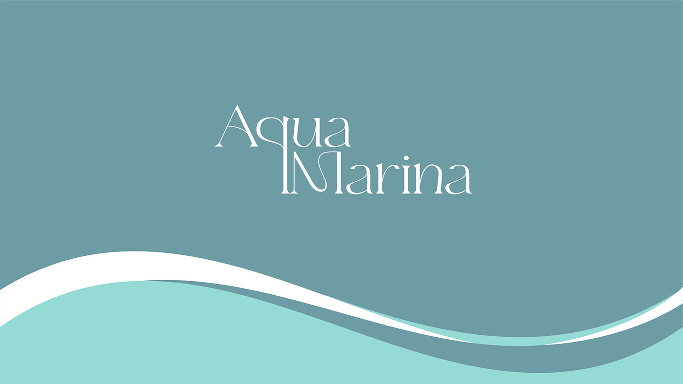 branding  bar Logo Design drinks menu sea blue Logotype aquamarina