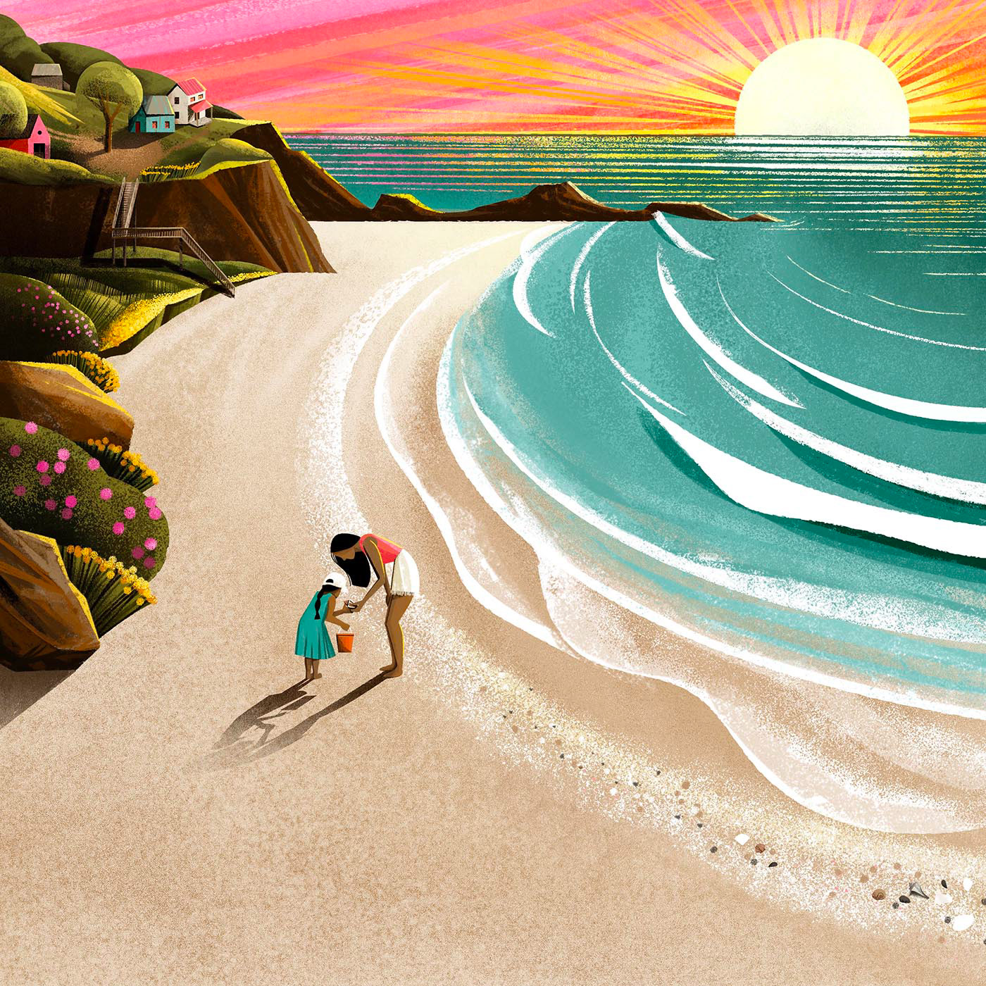 ILLUSTRATION  non-fiction beach Ocean Shells science book children's book stem children's illustration