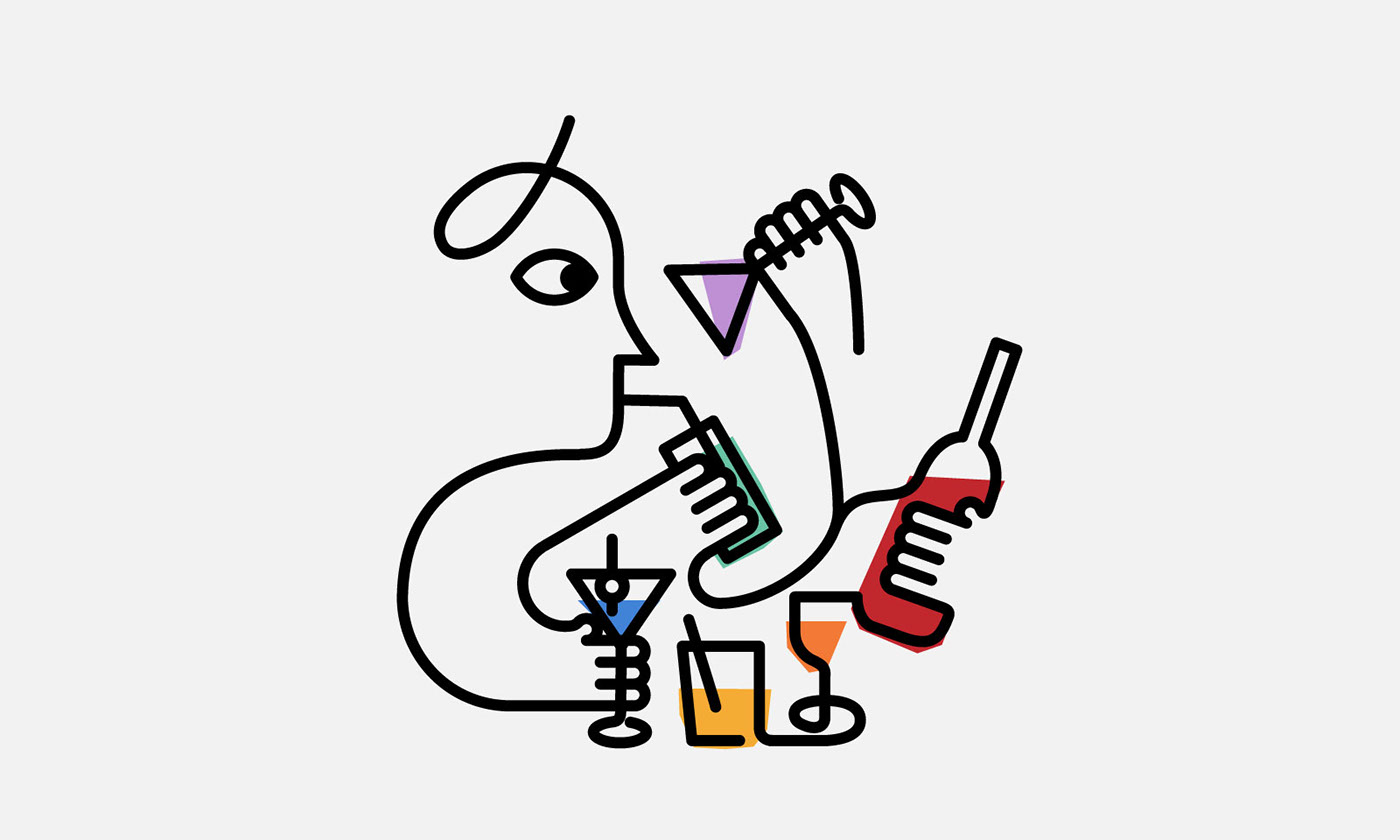 abstract alcohol Minimalism graphic