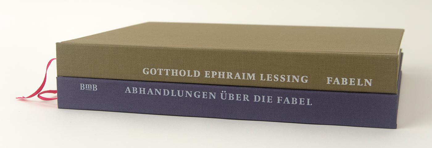 Muthesius Kunsthochschule Lessing Fabeln literature Buchgestaltung Abhandlungen typography   classic literature editorial design  text book