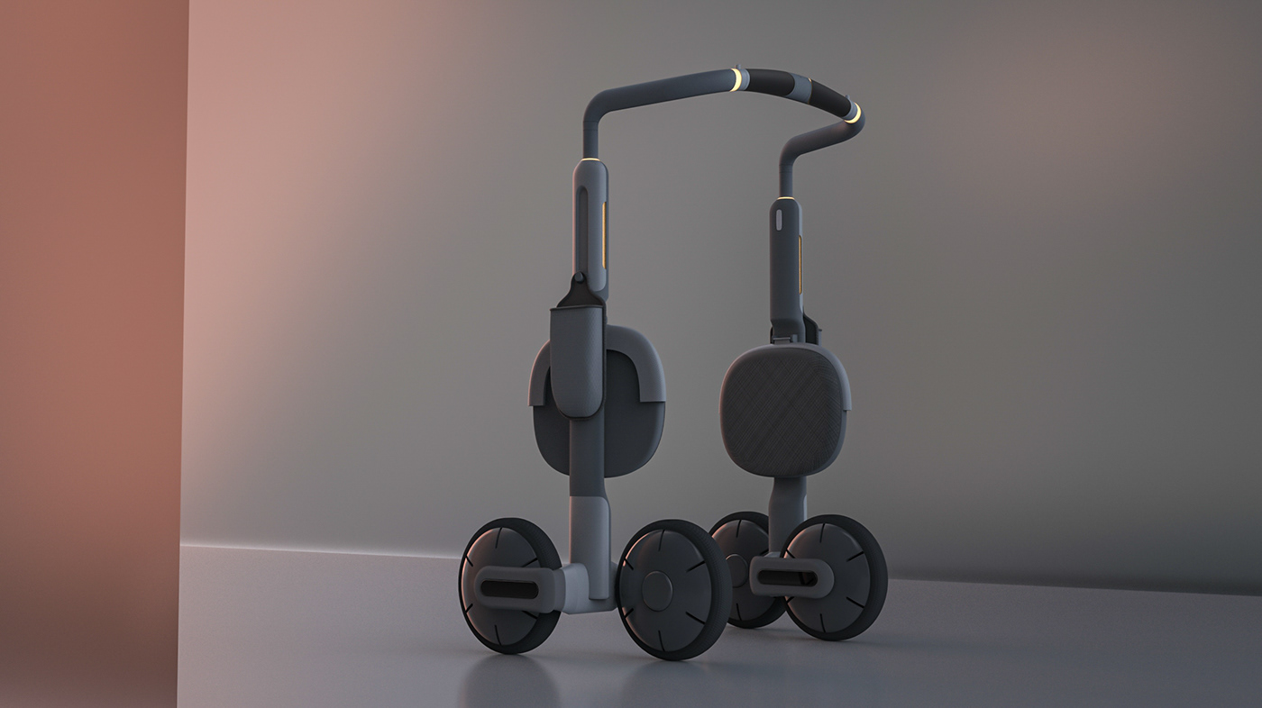 future robot ROLLATOR seniors walker Alfred Core77 Elderly industrial design  robotic walker