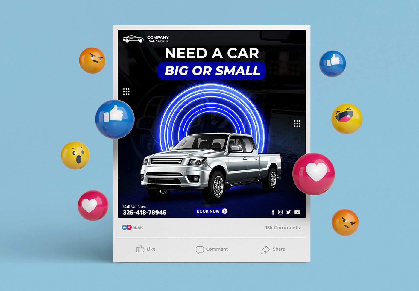 Social media post Instagram Post car sell Car rental social media template car template instagram banner rent a car Instagram Promotion 