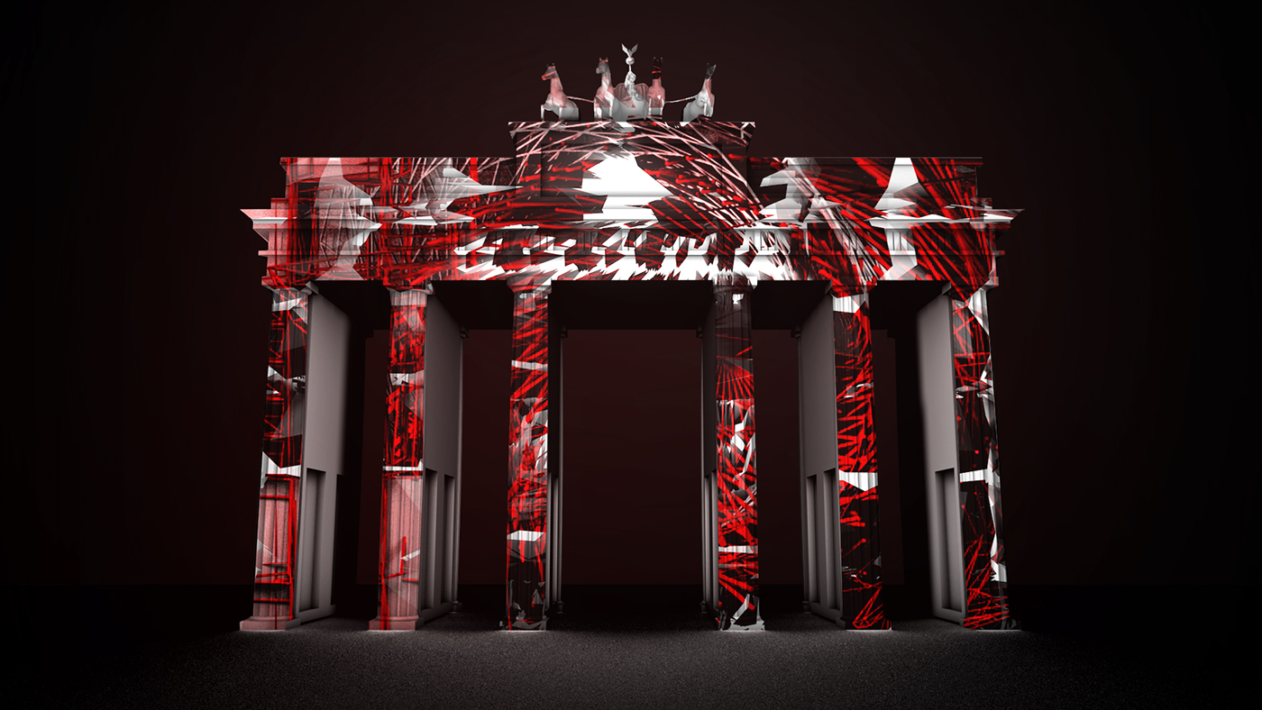 projection mapping eper berlin Brandenburg gate award winner genesis Mapping festival body naked pulse