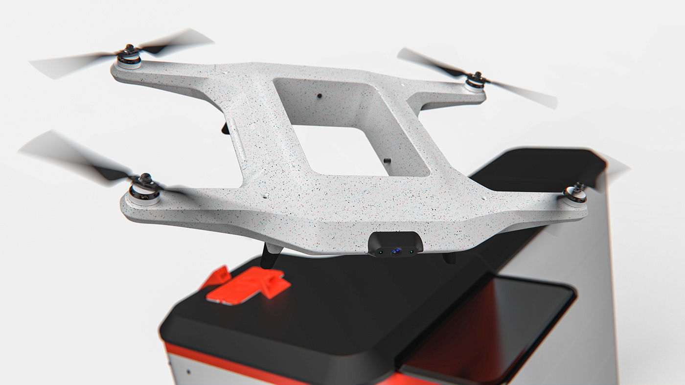 Aerial concept COVID19 delivery drone Logistics product design  robot transportation uav