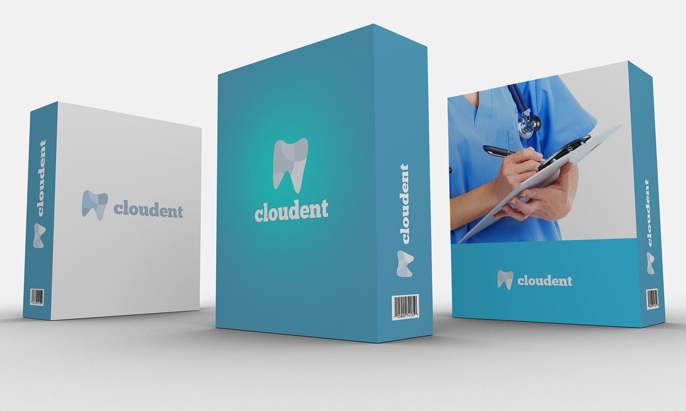 logo marca dental cloud softare isologotipo cloudent