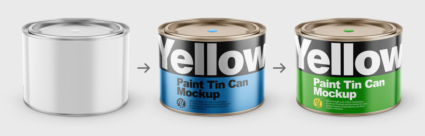 can Food  tin can Mockup psd psd mockup paint PAINT TIN CAN