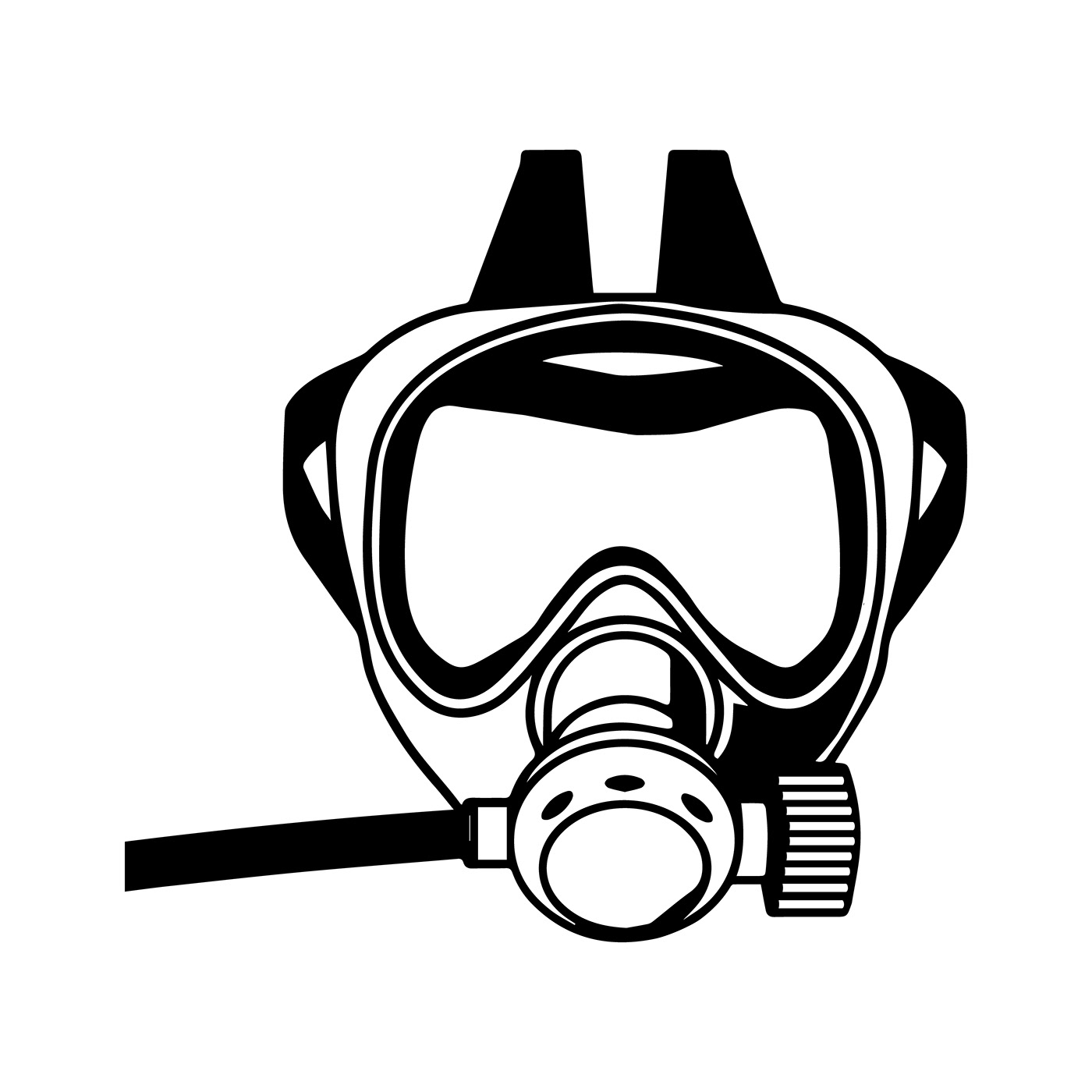 diving helmet diving mask  Ocean scuba diving Vector Illustration