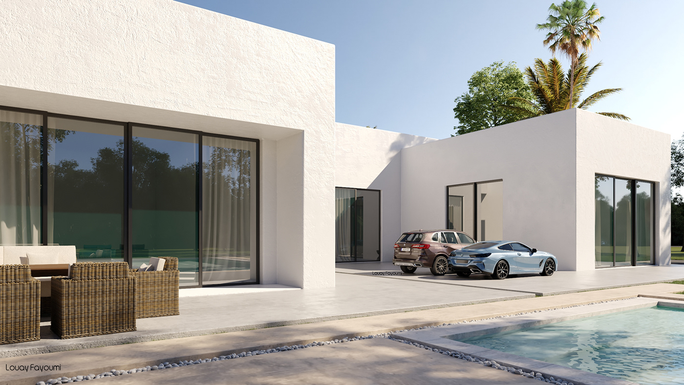 architecture BMW exteriorrender Landscape modernvilla realrender Render renderlovers Villa vray