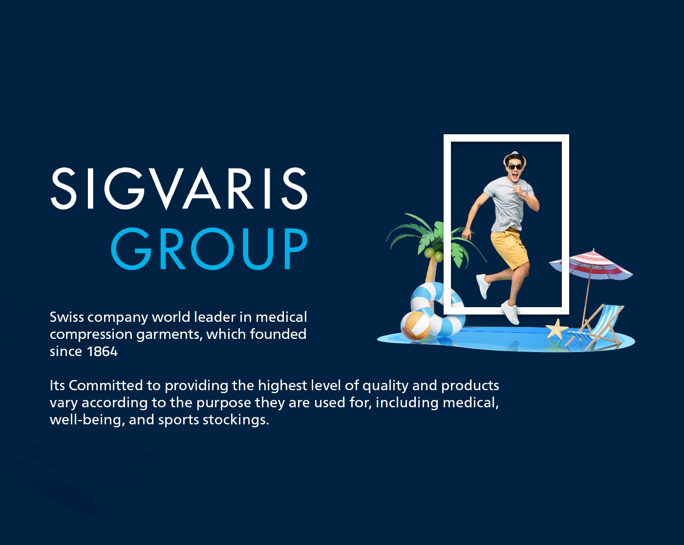 Sigvaris campaign medical Health summer product concept visual online hub