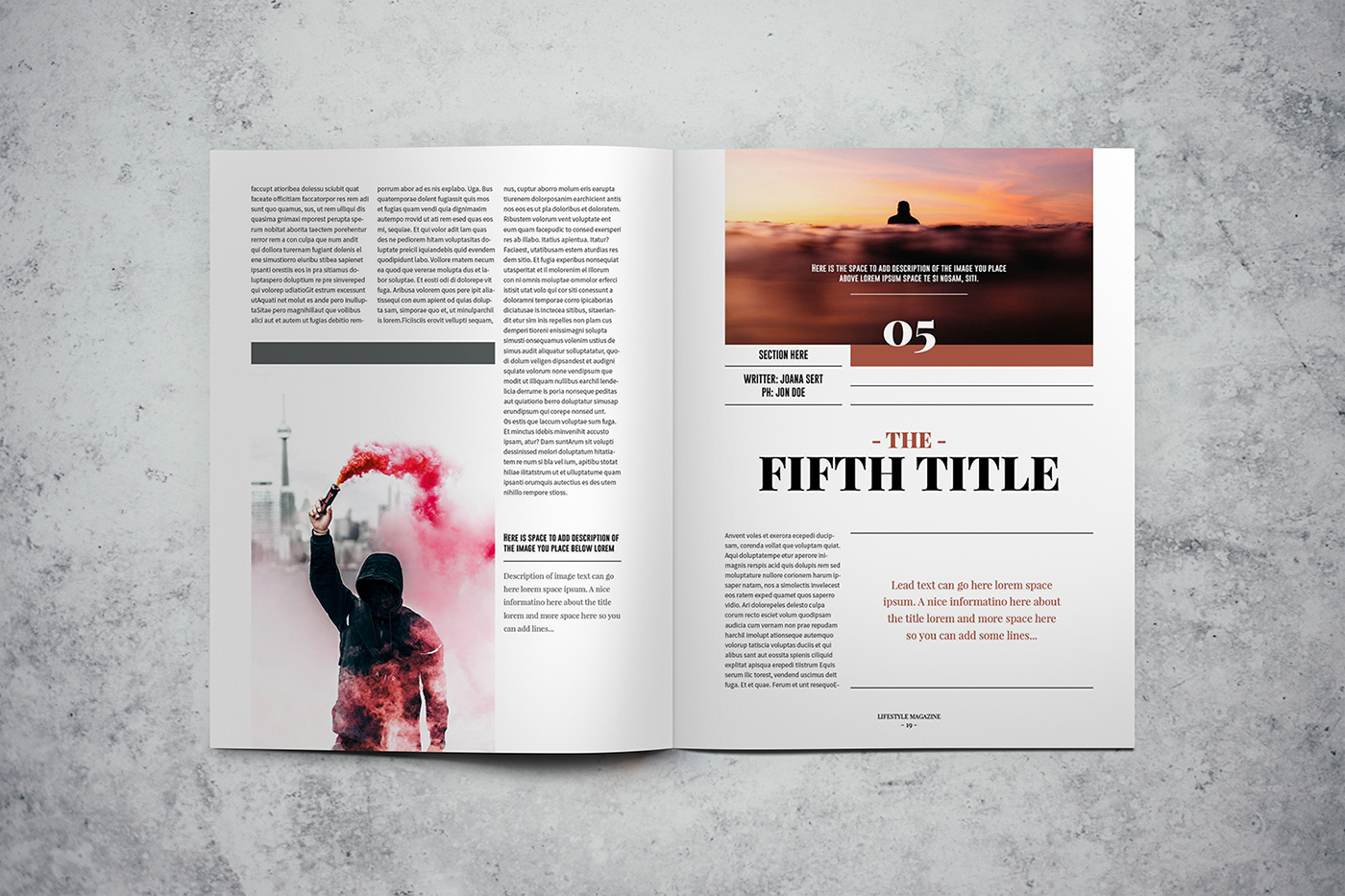editorial magazine template InDesign brochure Multipurpose print digital photo Porfolio