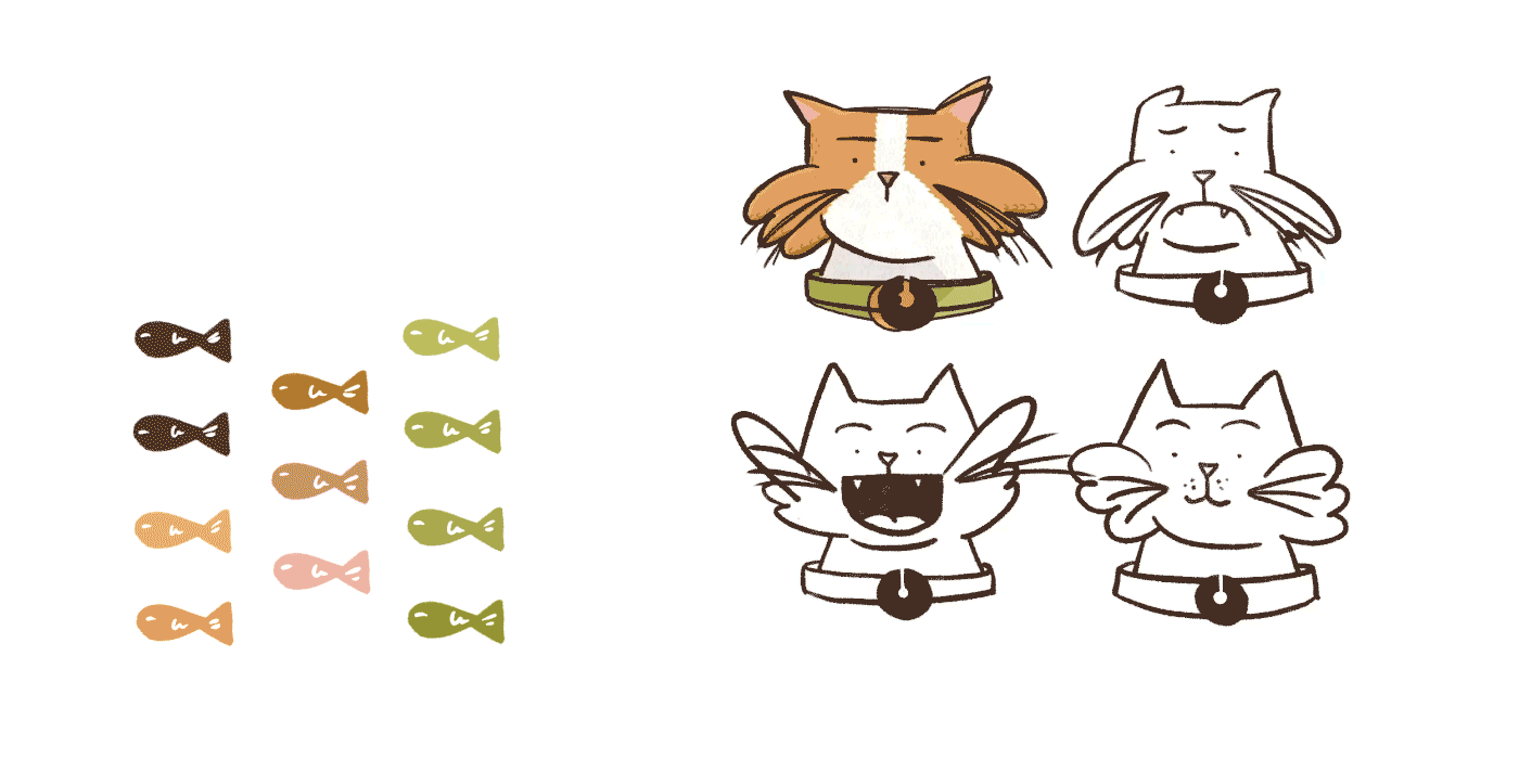 Ae animation  Cat Character cute Emoji ILLUSTRATION  Pet print Procreate
