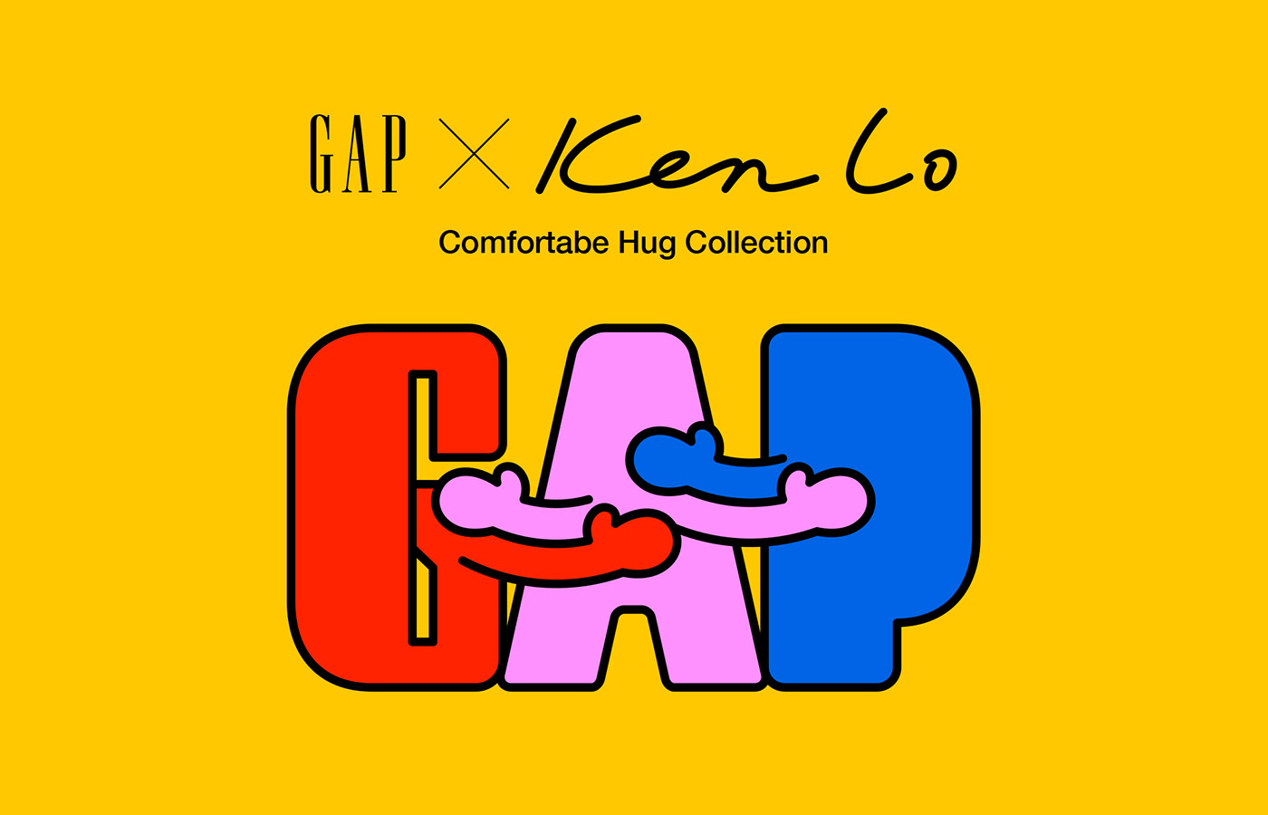 Colourful  gap hoodie Ken Lo more hugs by ken lo more hugs less hate street fashion GAP x Ken Lo