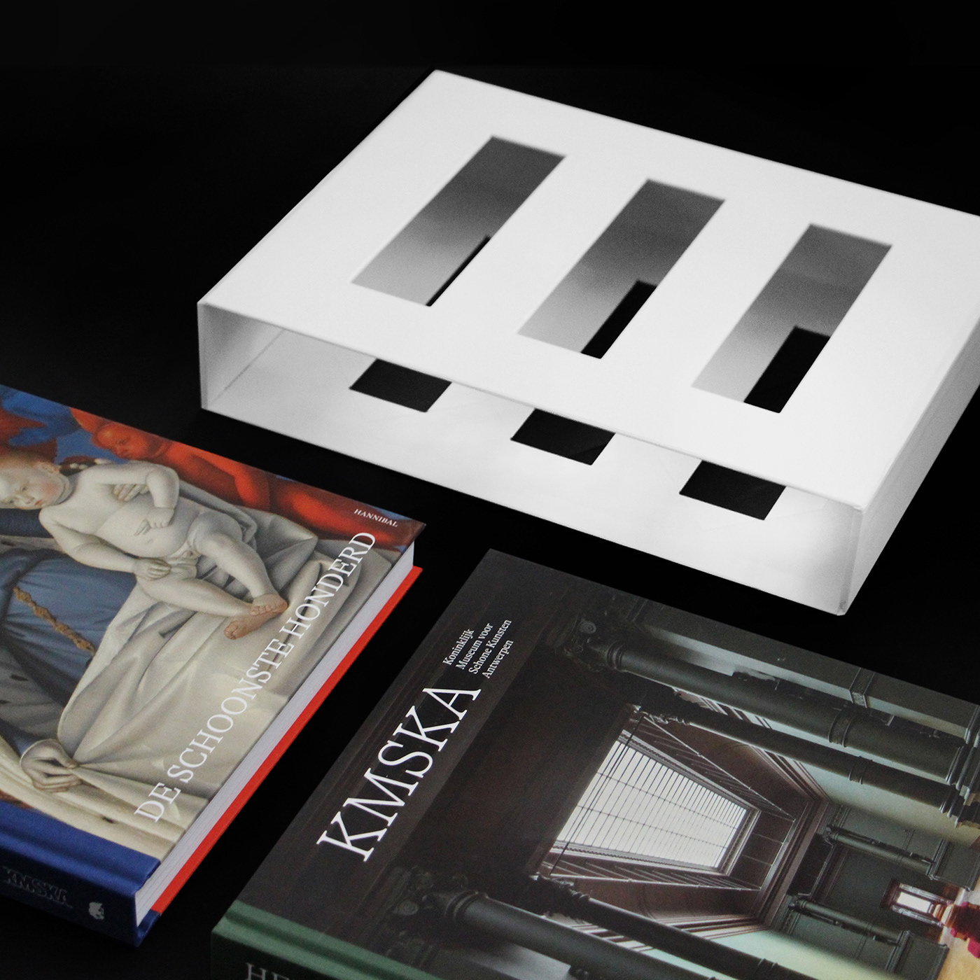 antwerp architecture book box book design book sleeve Catalogue diecutting KAAN architecten kmska museum
