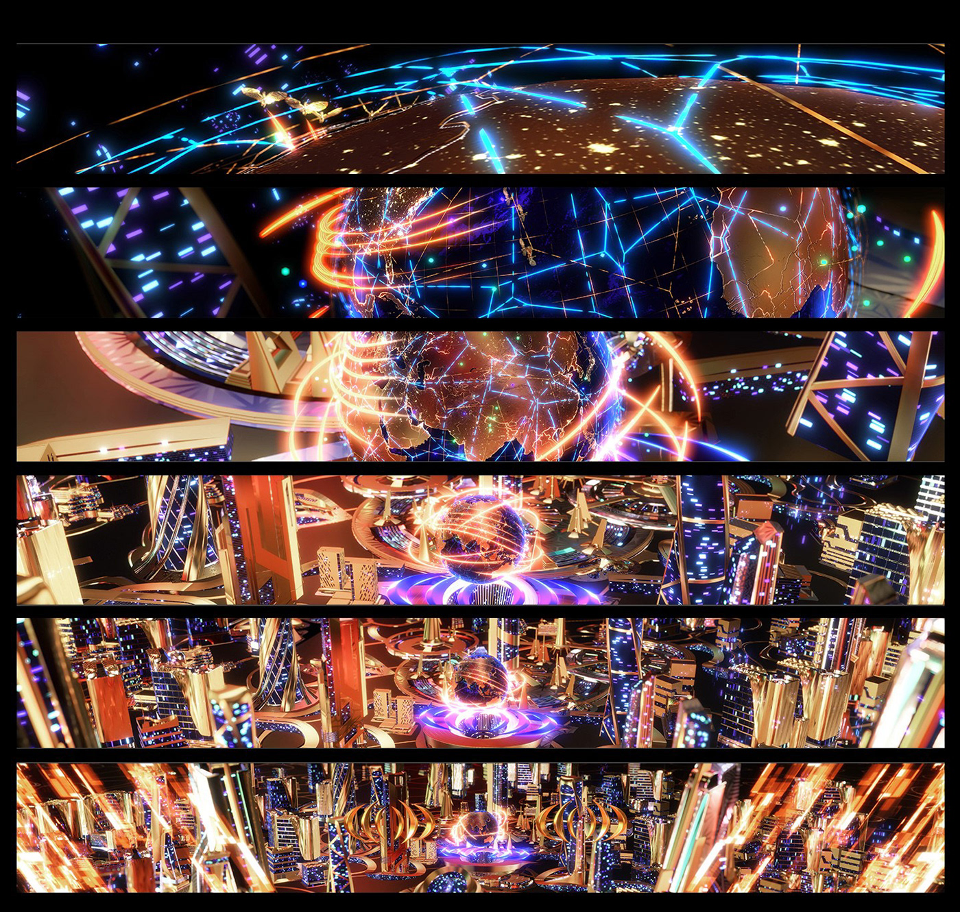 3D vfx Awards ceremony motion design projection mapping futuristic fantasy grand pegasus