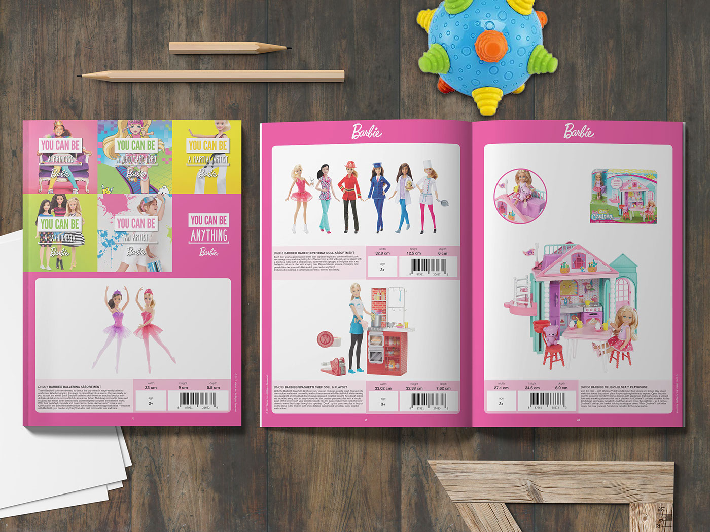 Mattel SA yuri Catalogue Layout magazine InDesign Phooshop toys sa