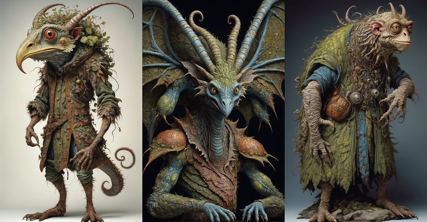 monster Magic   fairy world concept art animal ai Creature Design Character design  ILLUSTRATION  anashkin