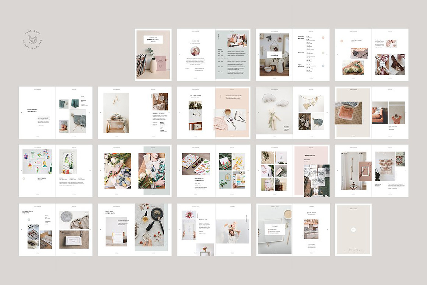 artist portfolio brochure craft portfolio creative designer graphic design  Multipurpose portfolio