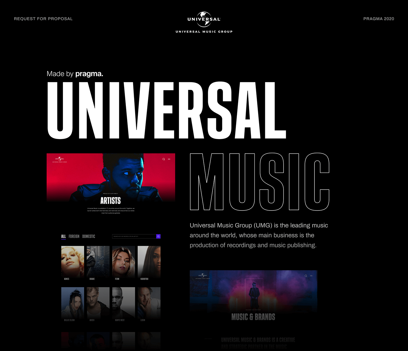 dark digital Interface music typography   Web Design  clean UI ux universal music