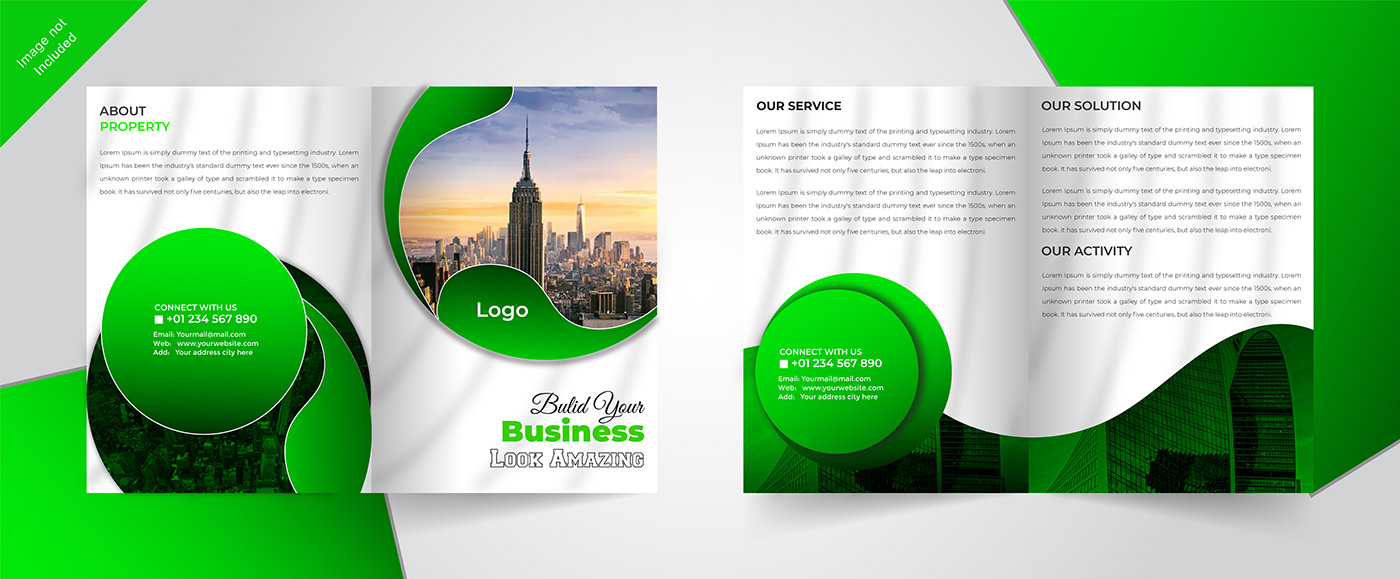 Bi Fold brochure design marketing   Bi fold Brochure Design Comapny Brochure Company profile design corporate business template