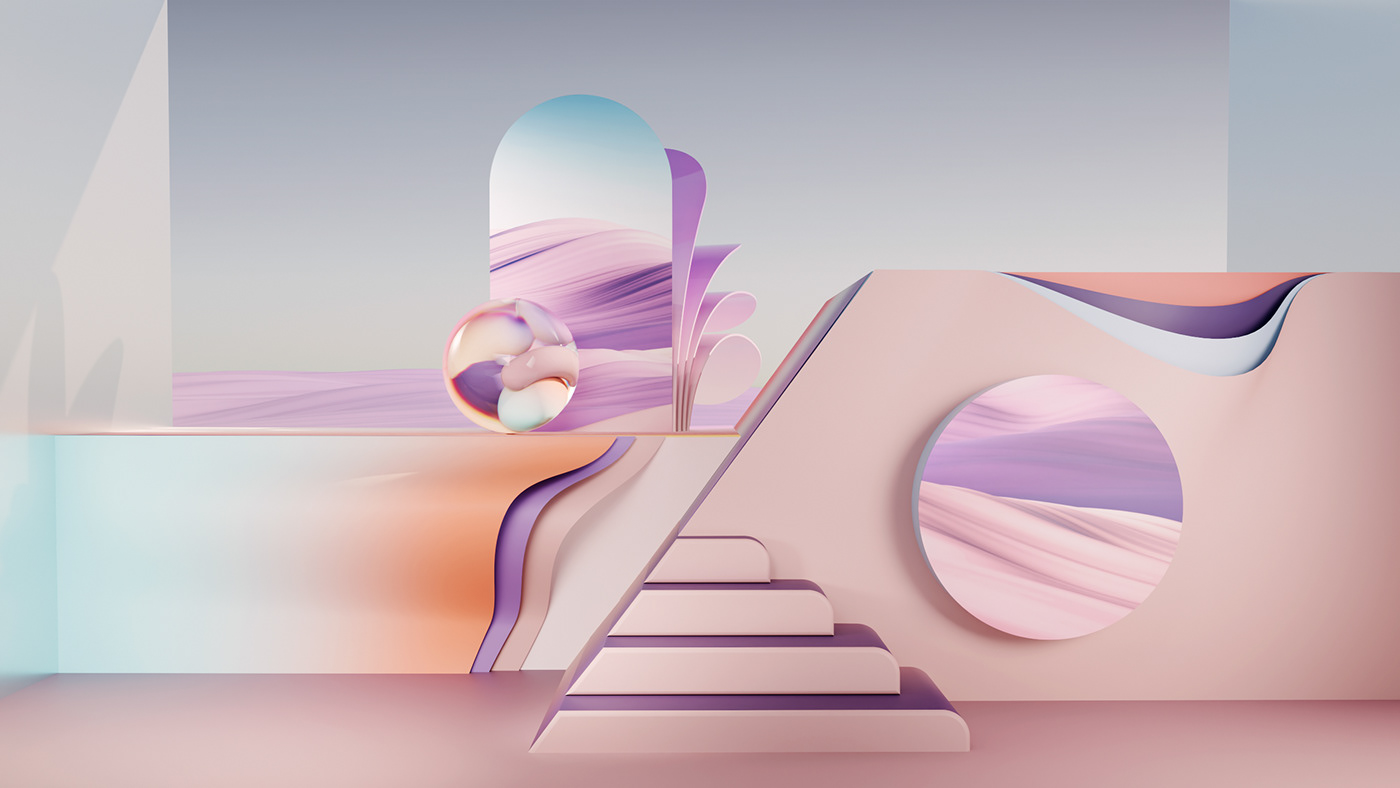 3D art direction CGI cinema 4d color design Digital Art ILLUSTRATION Render wallpaper