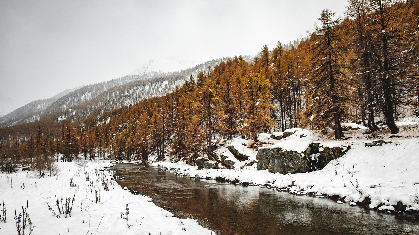 autumn Landscape winter mountain hiking RoadTrip snow forest alps france