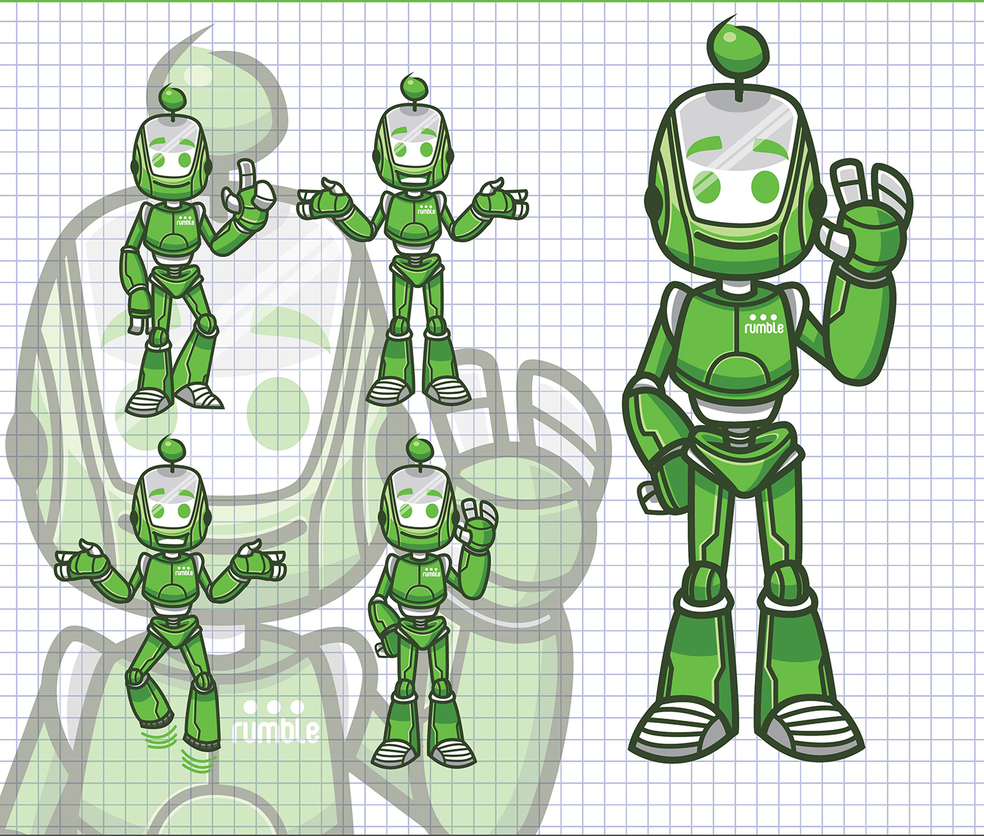 concept art design draw cartoon robot vector graphic Mascot logo