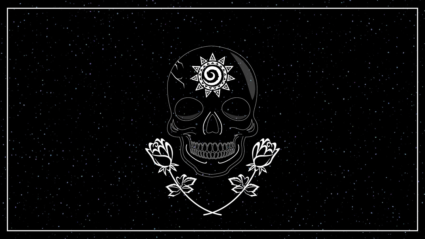 death Roses skull Space 