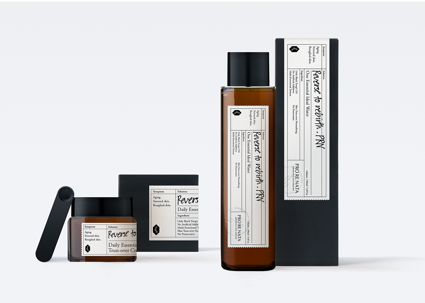 prorenata Cosmetic skincare identity prescription PRN Packaging branding 
