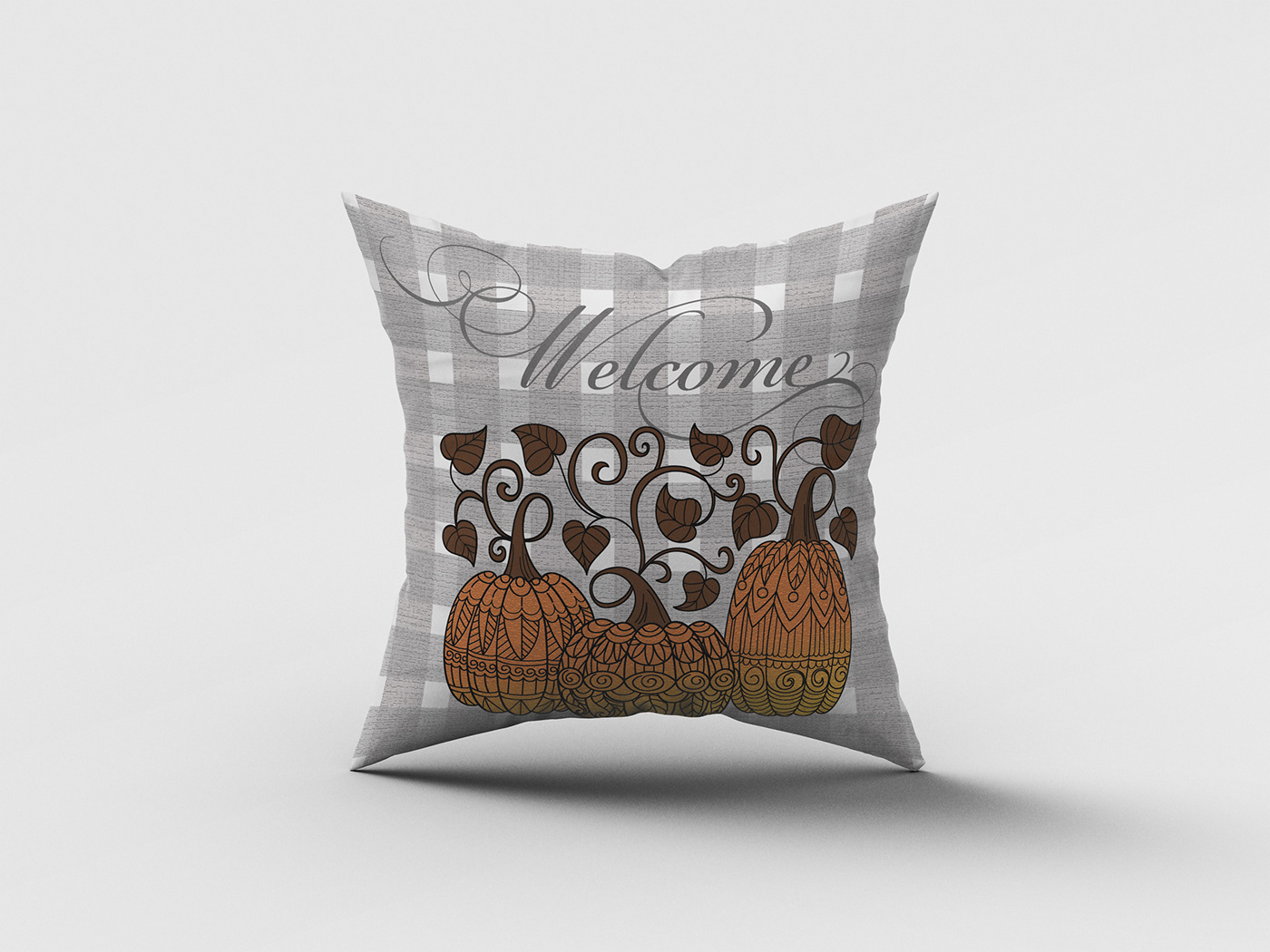 autumn cushion design digital Fall gettogether Halloween homefurnishing print textile