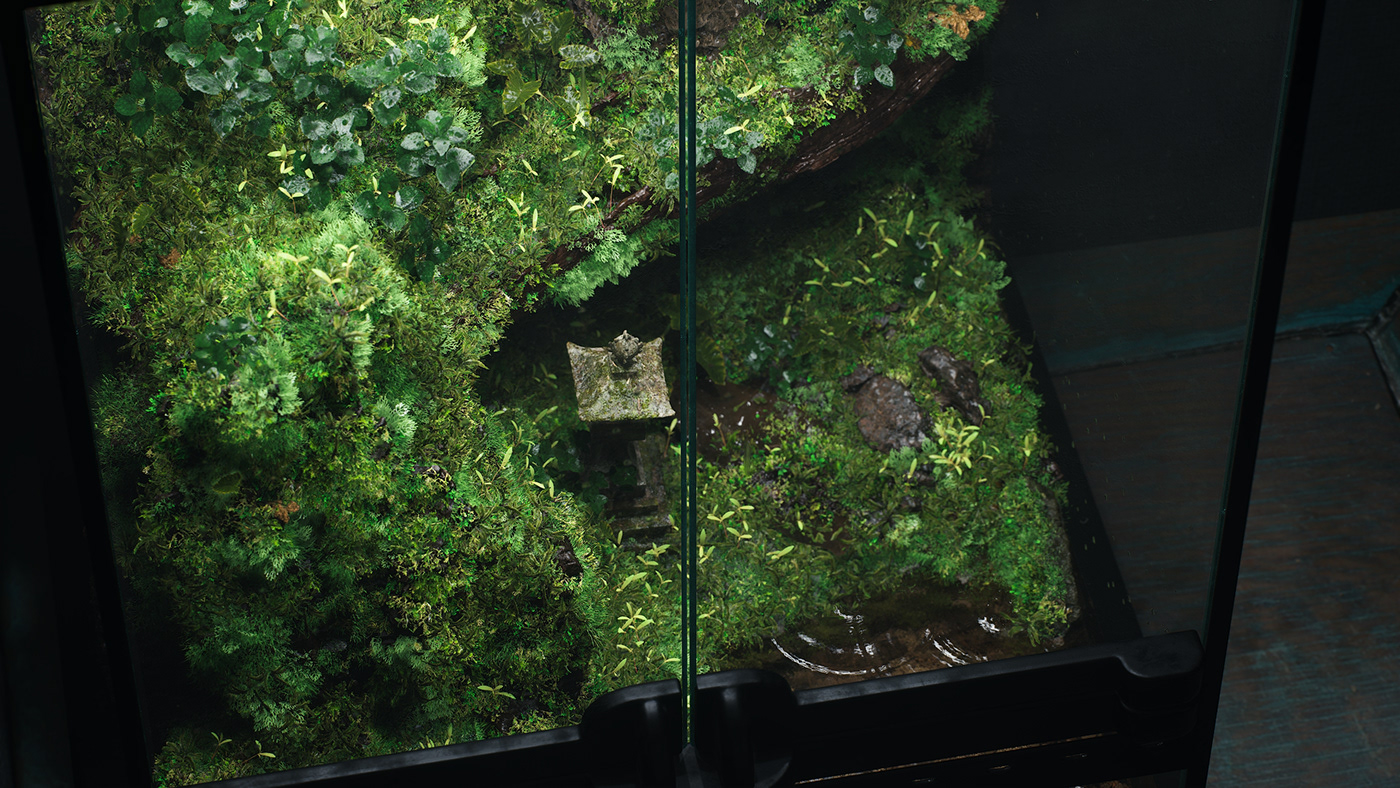 UE5 Unreal Engine 5 CGI Nature vivarium realtime forest rain garden