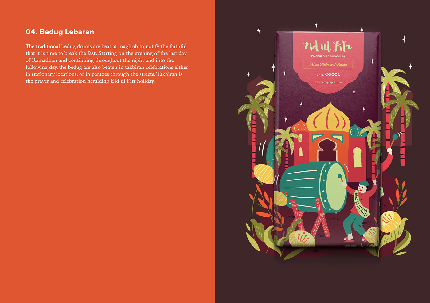 chocolate packagingdesign illustrationstyle design art islamic brand Logotype poster
