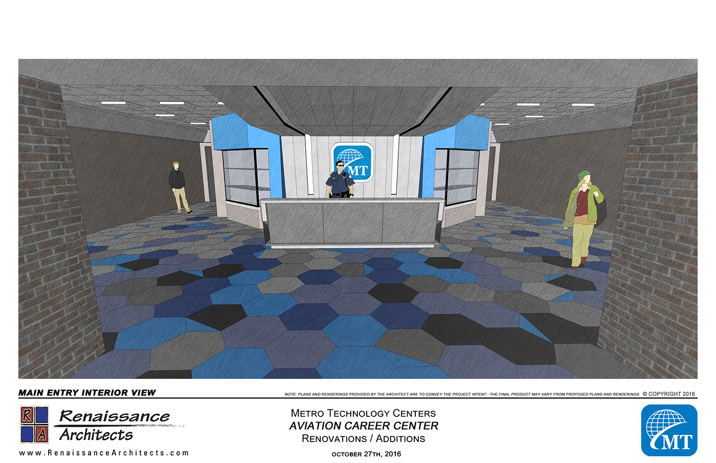 Metro Technology Centers Aviation Center Entry interior design 