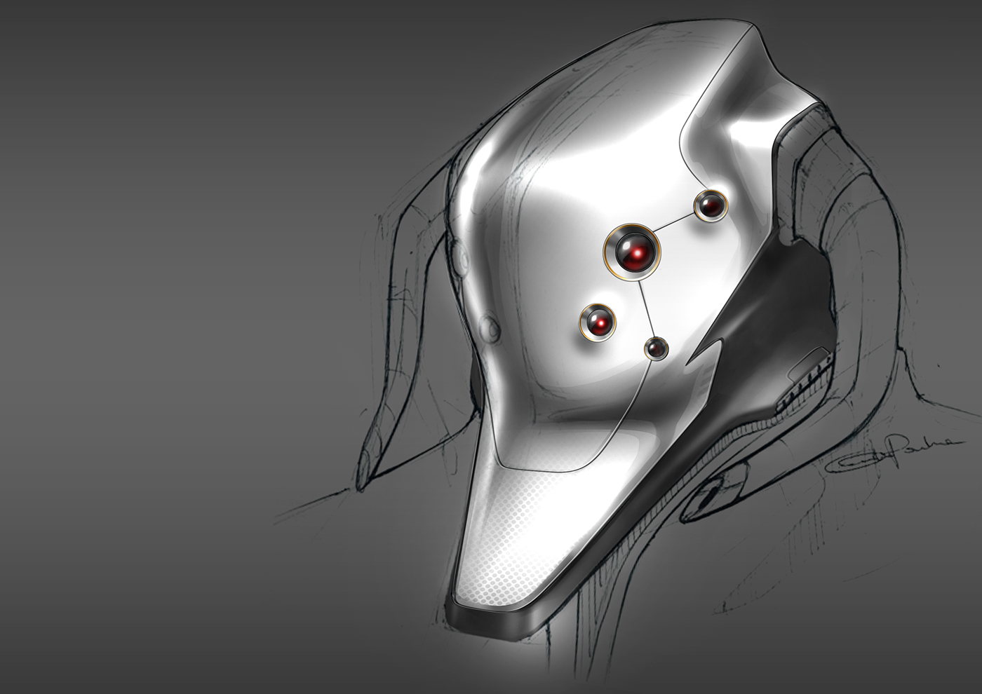helmet design concept digital sketch challenge
