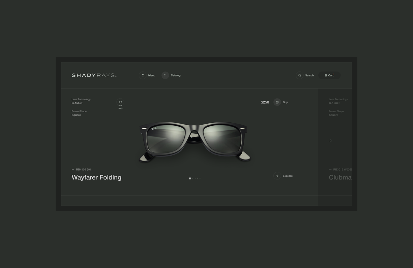 interaction minimal grid Layout Interface online store animation  Sunglasses ux UI