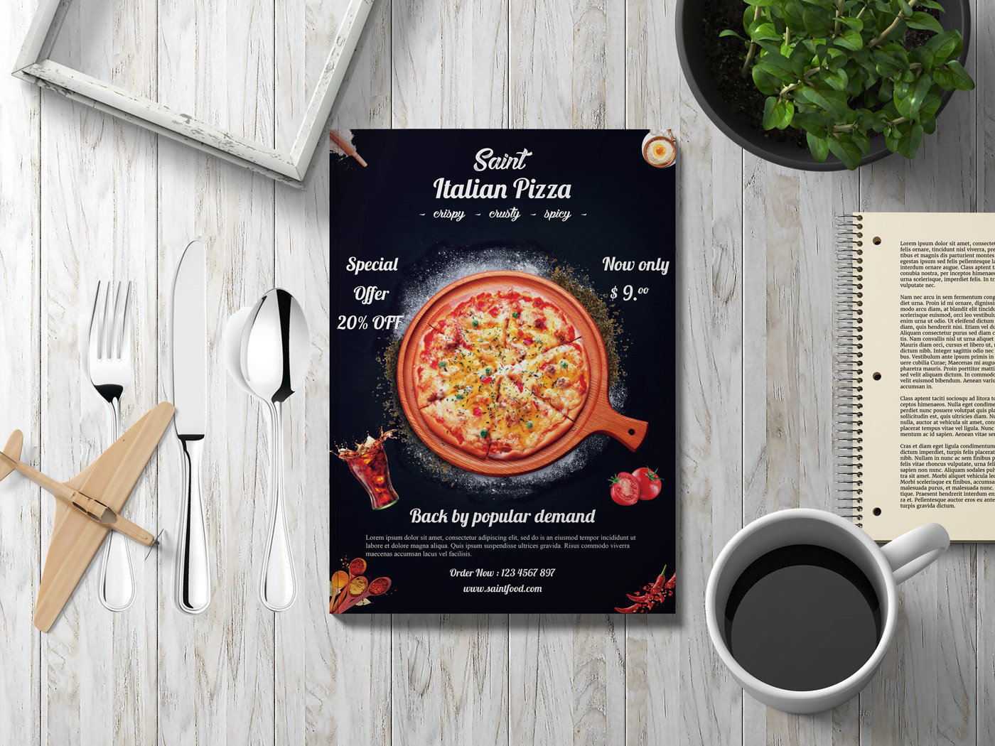 flyer Food  poster resturent restaurant flyer food menu pizza flyer Free flyer mockup restaurant brochure business