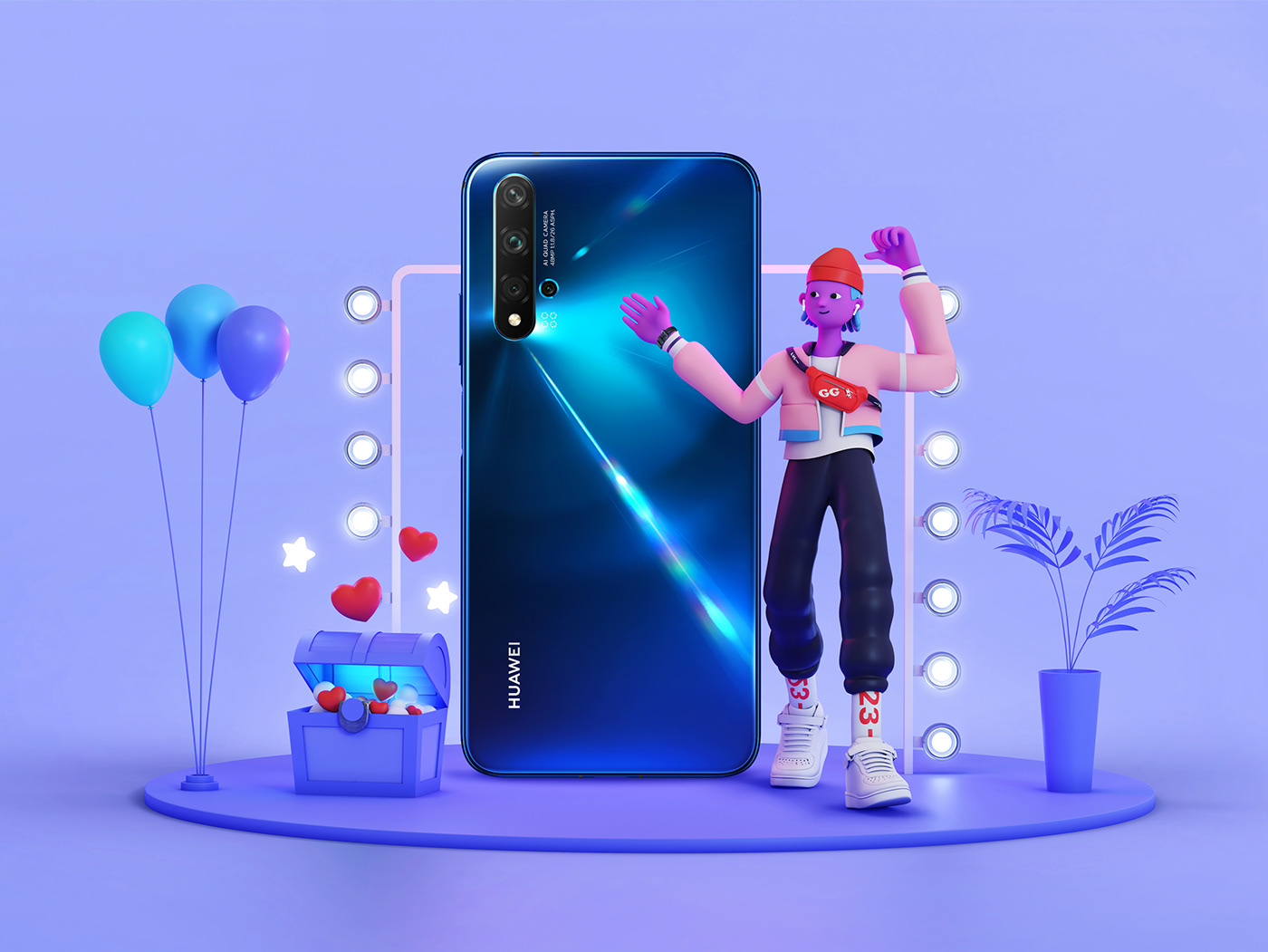 brand Character colorful Fashion  feature huawei ILLUSTRATION  inspiration mobile trend