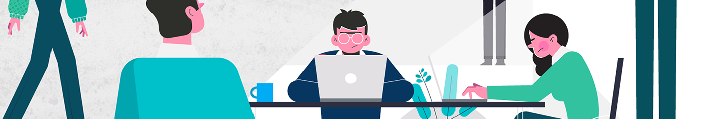 animation ILLUSTRATION explainer video Character design motion Office Work dog