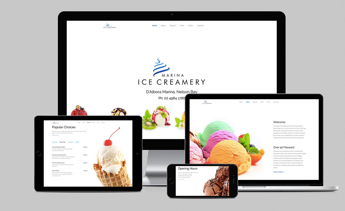Adobe Portfolio websites ice cream