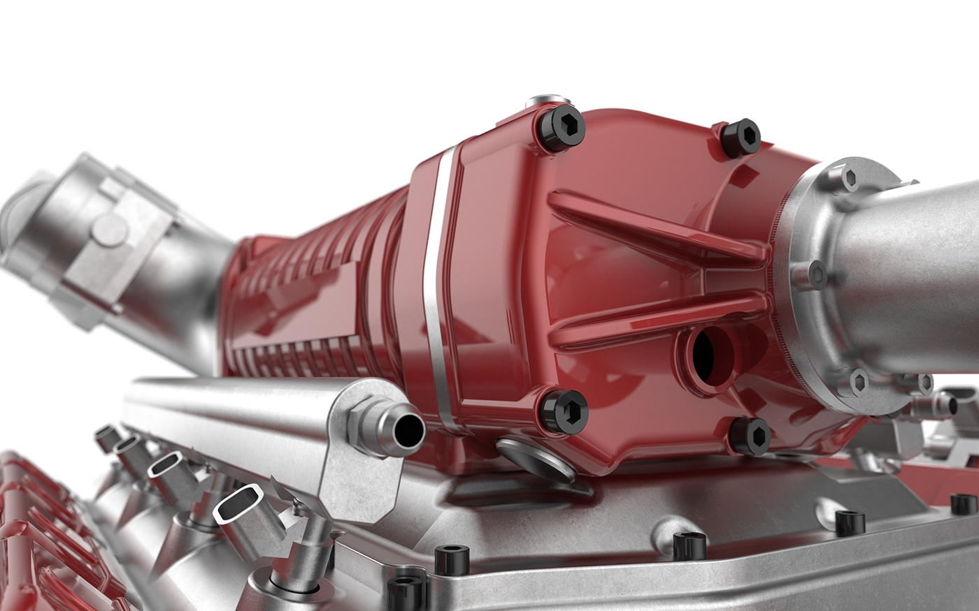 3D engineer Mechanic Motor product Render