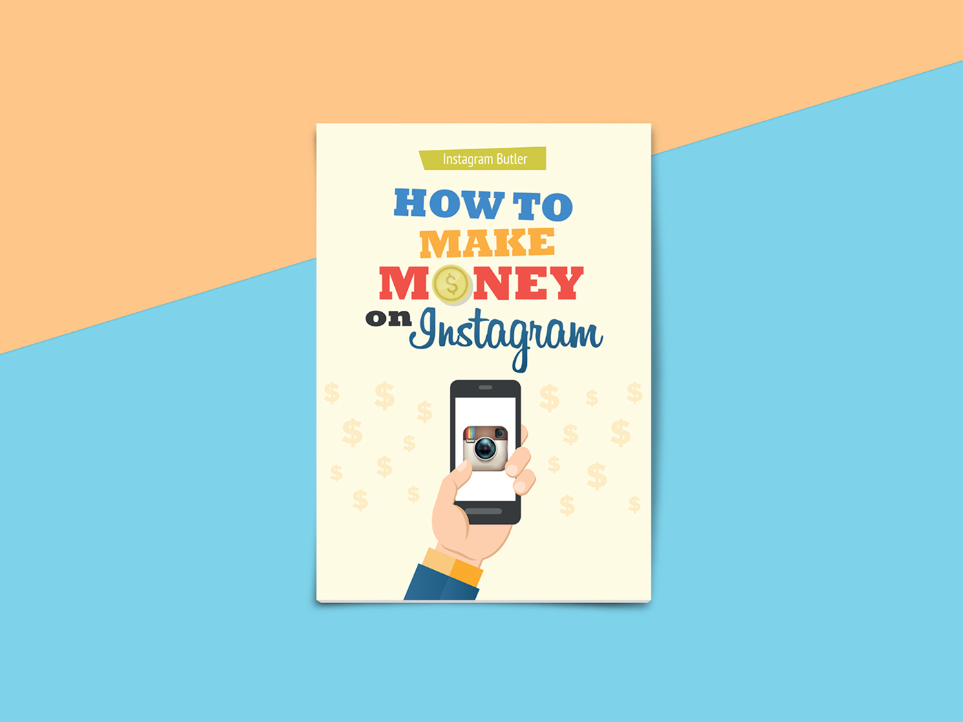 ebook how to make money instagram book flat flat design Layout