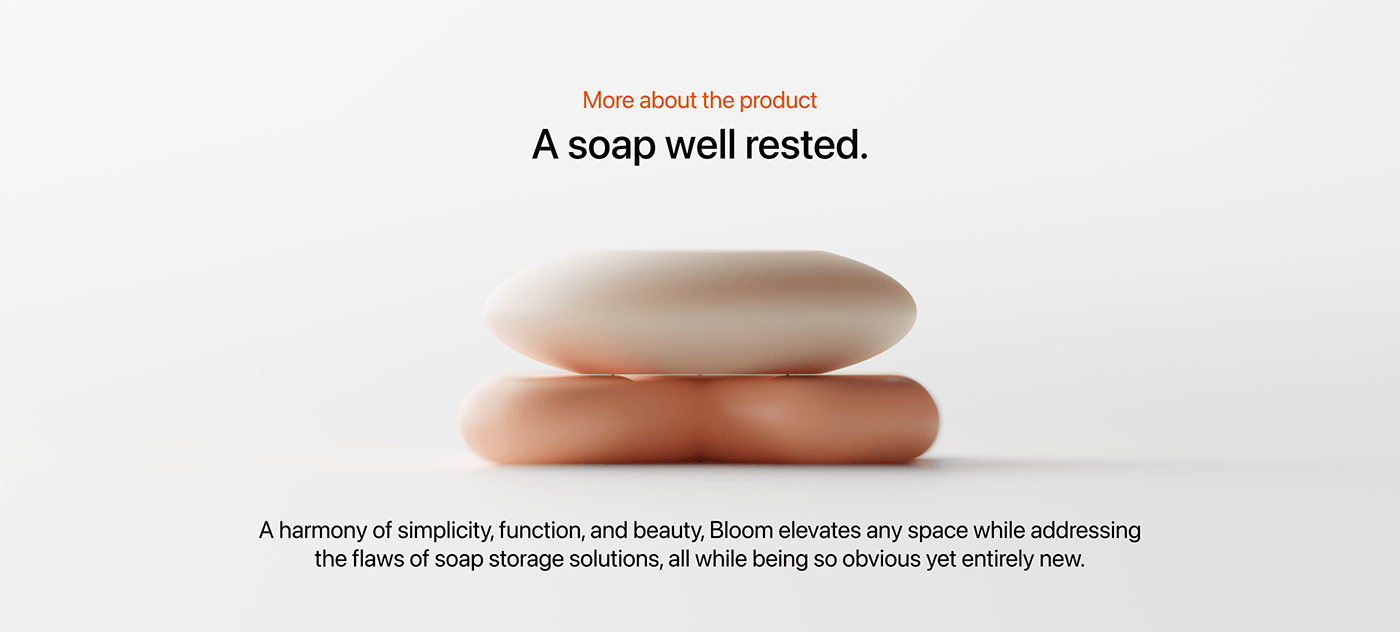 3D soap soap dish industrial design  product design  3d modeling blender visualization product visualization rendering