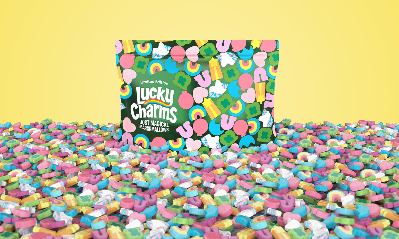 Charms limited edition lucky Magic   Packaging Cereal colour Food  icons marshmallow